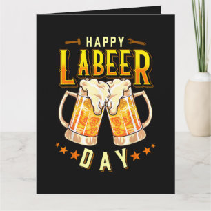 Cartão Feliz Dia do Labeer Funny Dia do Trabalho