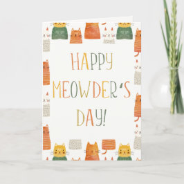 Cartão Feliz Dia do Meowder Gato Mãe Dia de as mães