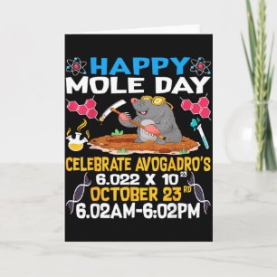Cartão Feliz Dia do Mol On 23 de outubro Mulher Amante da