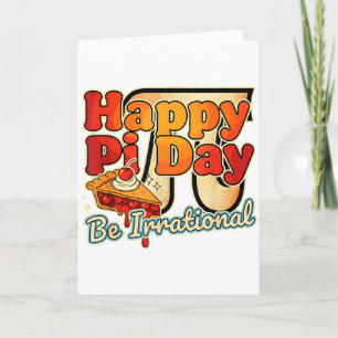 Cartão Feliz Dia do Pi Seja Irracional Símbolo do Número