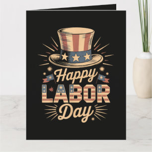 Cartão Feliz Dia do Trabalho Comemoração Patriótica 