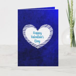 Cartão Feliz Dia dos Namorados Azul Ombre