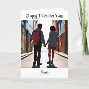 Cartão Feliz Dia dos Namorados, Casal de Namorados de Mão