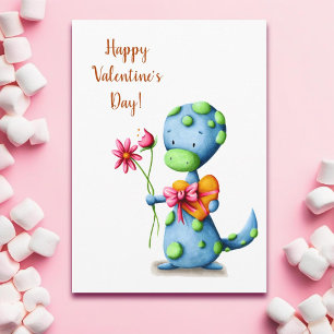 Cartão Feliz Dia dos Namorados Dinossauro