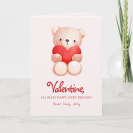 Cartão Feliz Dia dos Namorados Fofo Beary