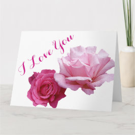 Cartão Feliz Dia dos Namorados lindas rosas cor-de-rosa r