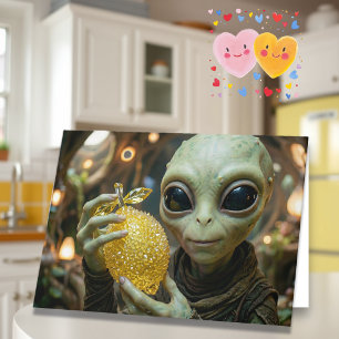 Cartão Feliz Dia dos Namorados para meu Alien Esmagador