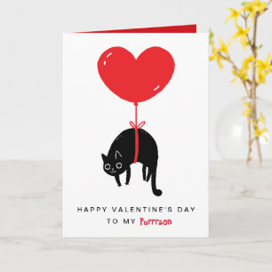 Cartão Feliz Dia dos Namorados Para Meu Gato Purrrson