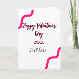 Cartão Feliz dia dos namorados rosa preto espiral letra n