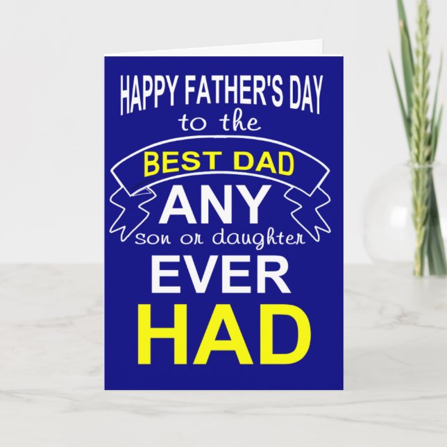 Cartão Feliz dia dos pais (Frente)