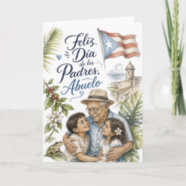 Cartão Feliz Dia dos Pais Avô Porto Rico