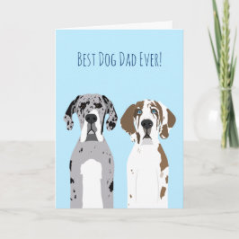 Cartão Feliz Dia dos Pais Cachorros Lindos Grandes Dinama
