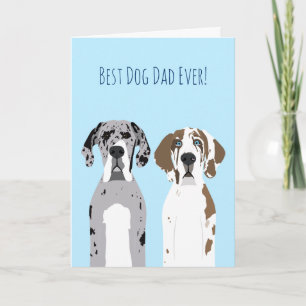Cartão Feliz Dia dos Pais Cachorros Lindos Grandes Dinama