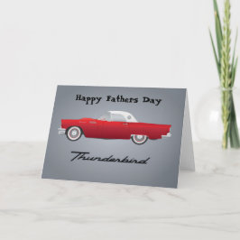 Cartão Feliz Dia dos Pais Carro Clássico Thunderbird