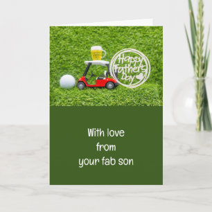 Cartão Feliz Dia dos Pais de Golfe