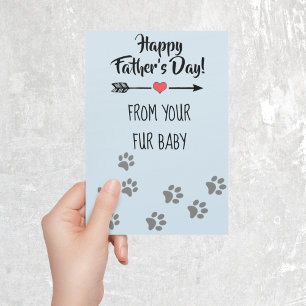 Cartão Feliz dia dos pais do cachorro gato animal de esti
