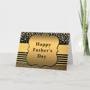Cartão Feliz Dia dos Pais Dourado - Melhor Pai de