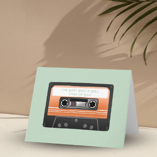 Cartão Feliz Dia dos Pais Fita Cassete Retro
