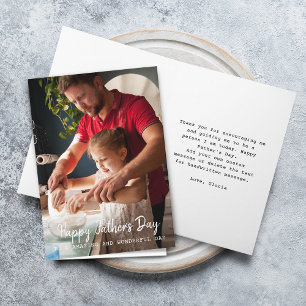 Cartão Feliz Dia dos Pais Foto Saudação