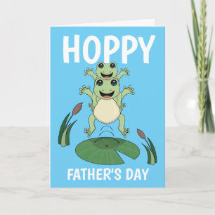 Cartão Feliz Dia dos Pais Jumping Frogs Card