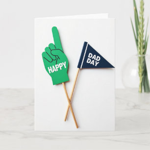 Cartão Feliz Dia dos Pais Mão Verde