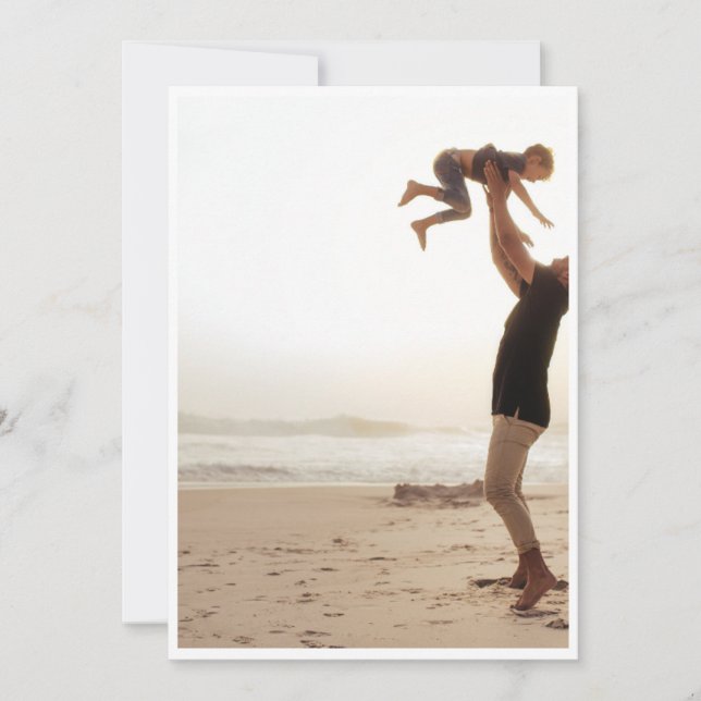 Cartão Feliz Dia dos Pais na Praia (Frente)