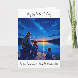 Cartão Feliz Dia dos Pais, Pai e Vô