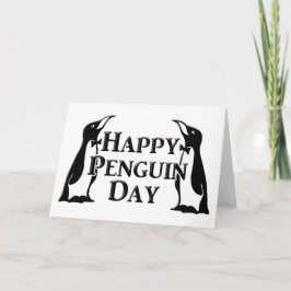 Cartão Feliz Dia dos Pinguins