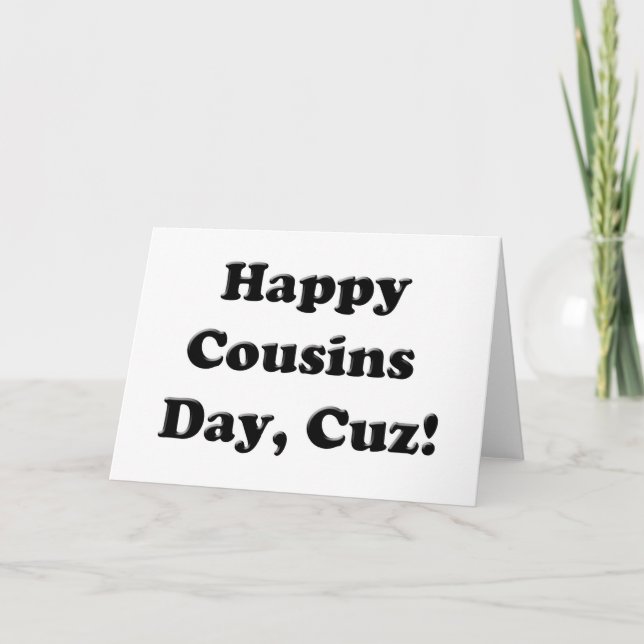 Cartão Feliz Dia dos Primos (Frente)