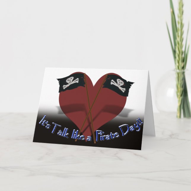 Cartão Feliz Dia "Fale como um Pirata" (Frente)