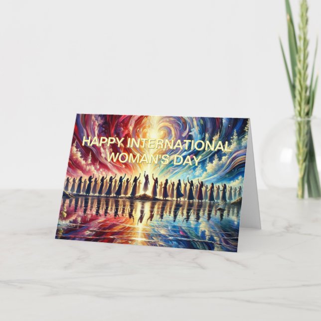 Cartão Feliz Dia Internacional da Mulher (Frente)