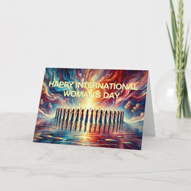 Cartão Feliz Dia Internacional da Mulher (Frente)