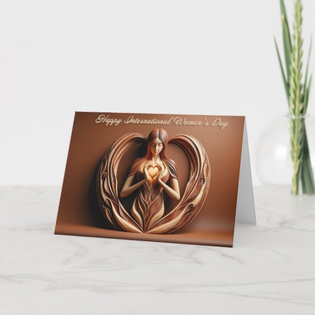 Cartão Feliz Dia Internacional da Mulher (Frente)