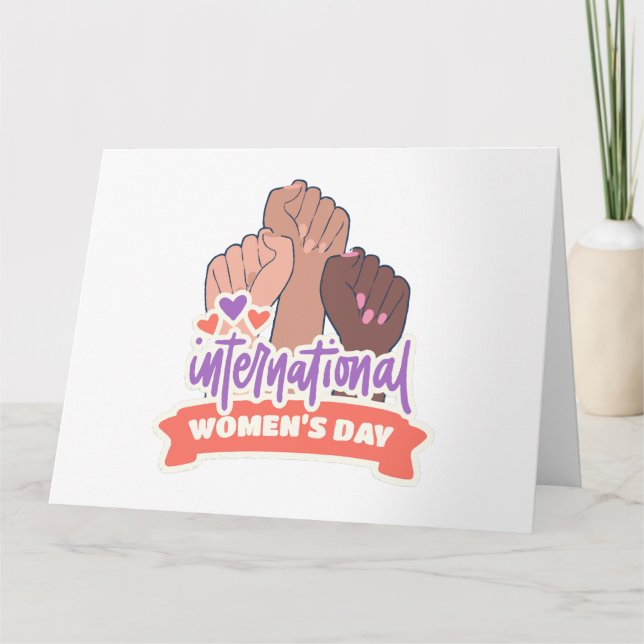 Cartão Feliz Dia Internacional da Mulher (Frente)