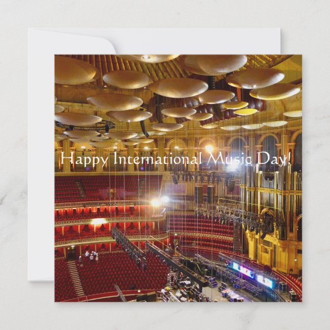 Cartão Feliz Dia Internacional da Música! (Frente)