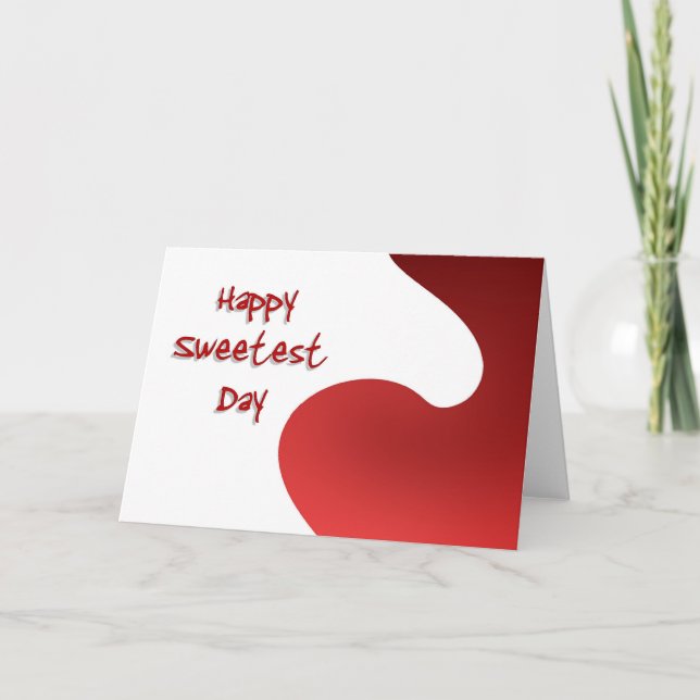 Cartão Feliz dia mais doce (Frente)