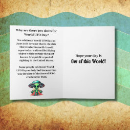 Cartão Feliz Dia Mundial de OVNI