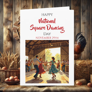 Cartão Feliz Dia Nacional da Dança em Quadrado   29 de No