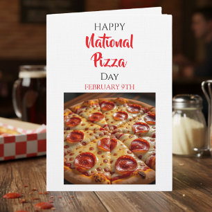 Cartão Feliz Dia Nacional da Pizza   9 de fevereiro