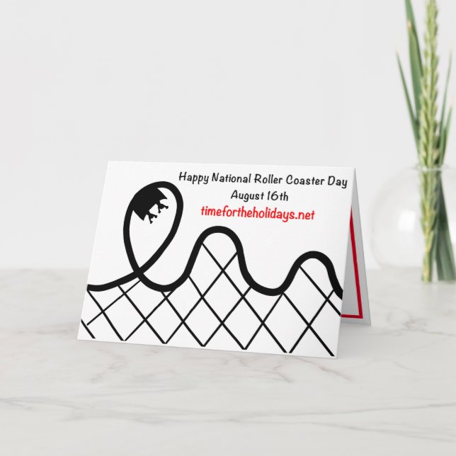 Cartão Feliz Dia Nacional da Porta copos de Rolos - 16 de (Frente)