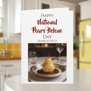 Cartão Feliz Dia Nacional das Peras Helene   15 de março