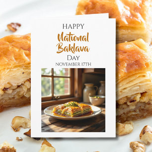 Cartão Feliz Dia Nacional do Baklava   17 de Novembro