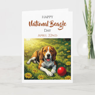 Cartão Feliz Dia Nacional do Beagle | 22 de abril