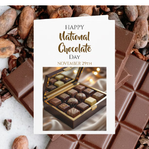 Cartão Feliz Dia Nacional do Chocolate   29 de Novembro