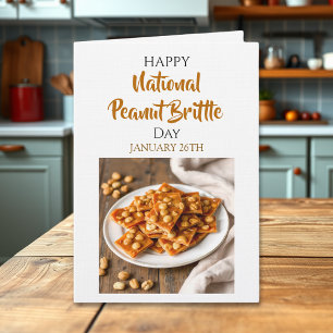 Cartão Feliz Dia Nacional do Peanut Brittle 26 de janei