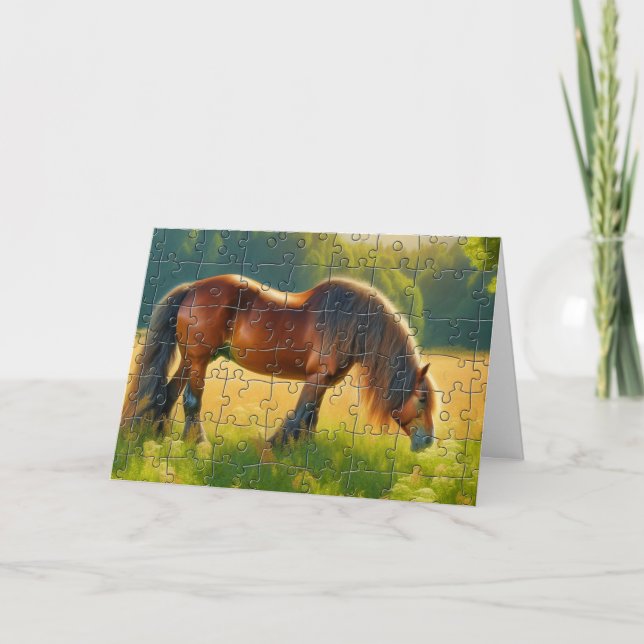 Cartão Feliz Dia Nacional do Quebra-Cabeça  (Frente)