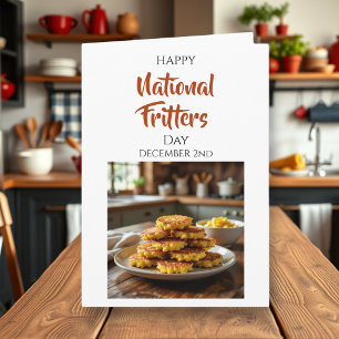 Cartão Feliz Dia Nacional dos Fritters 2 de dezembro