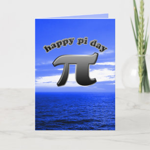 Cartão Feliz Dia Pi   Símbolo Pi para Nerd de Matemática 