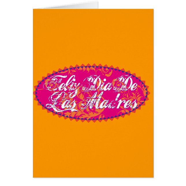 Cartão Feliz Diâmetro De Las Madre (Frente)