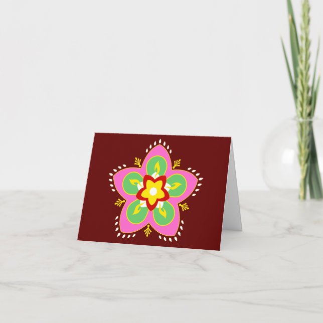 Cartão feliz diwali : rangoli (Frente)